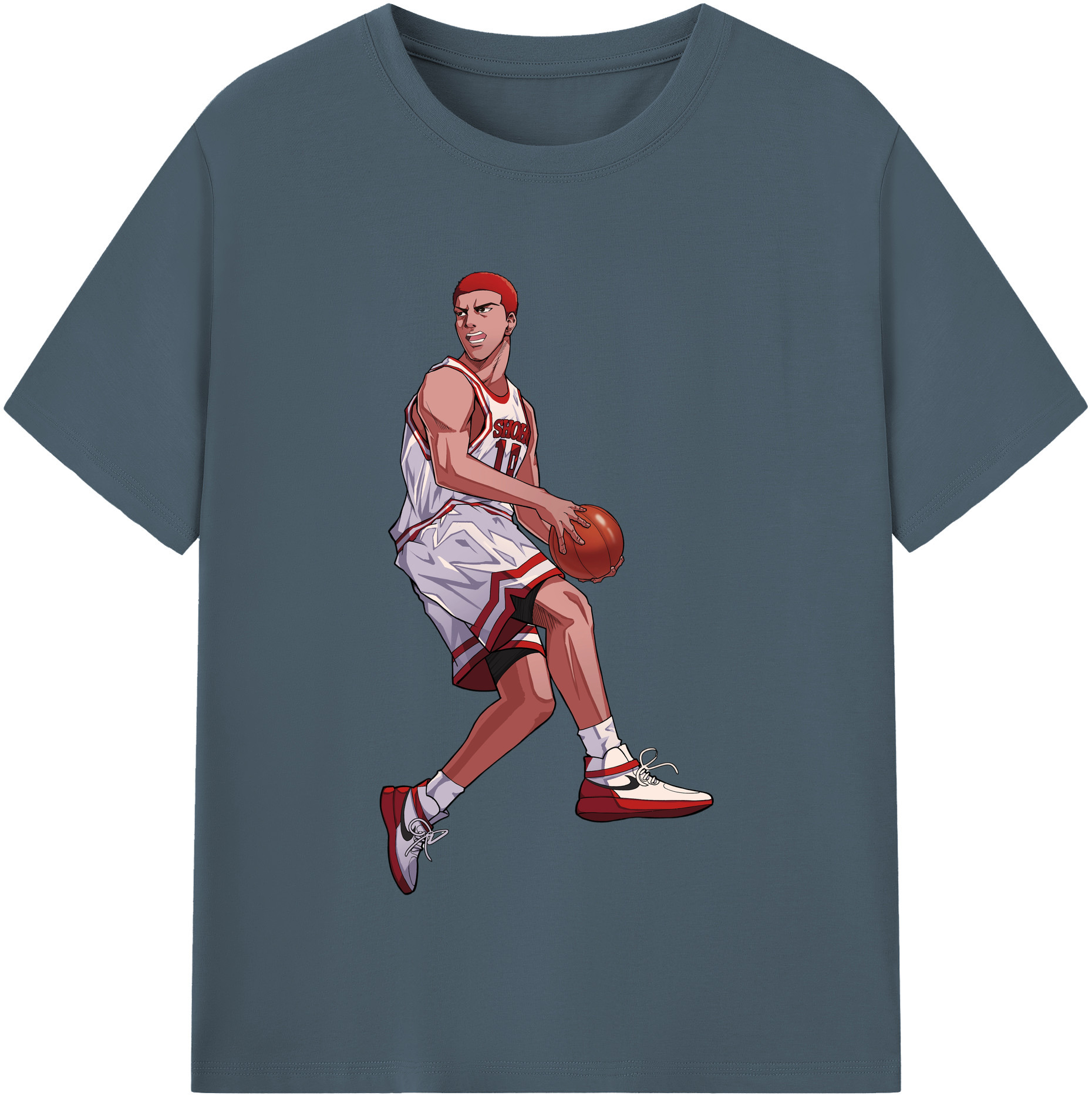 SLAM DUNK／スラムダンク 綿100％半袖Tシャツ（フロントプリント）